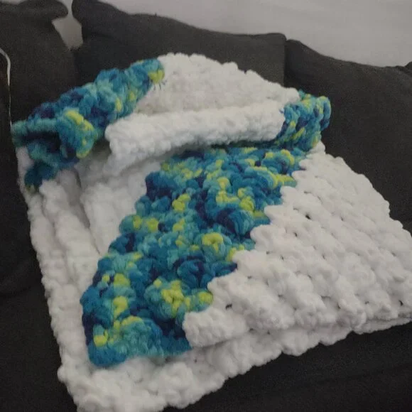 Chenille Handmade Crocheted Baby, Toddler, ND, Anxiety Heavy Blanket
